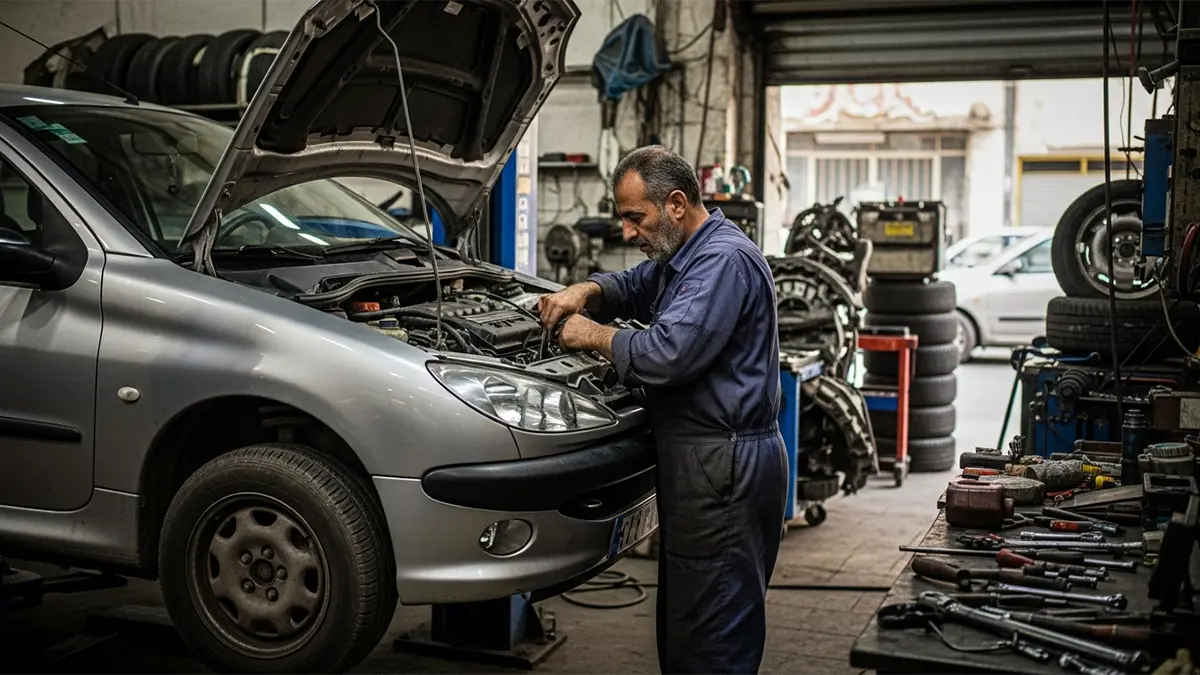 تعویض سیم کلاچ 206