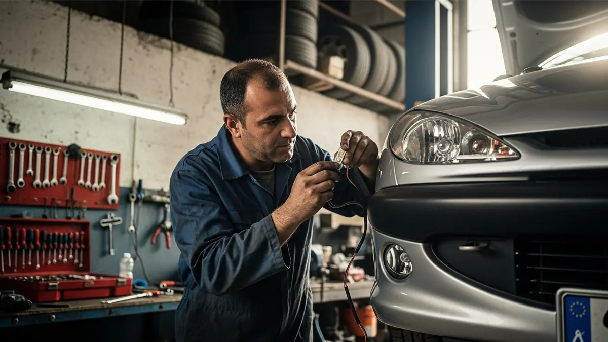 نصب هدلایت روی مه شکن 206